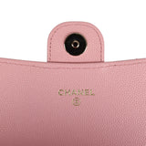 Chanel Wallet On Chain WOC Pink Caviar Light Gold Hardware