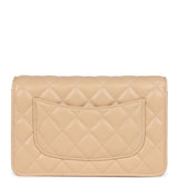 Chanel Wallet On Chain WOC Beige Caviar Silver Hardware