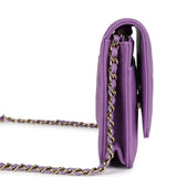 Chanel Wallet On Chain WOC Purple Caviar Light Gold Hardware