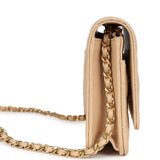 Chanel Wallet On Chain WOC Light Beige Caviar Gold Hardware