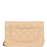 Chanel Wallet On Chain WOC Light Beige Caviar Gold Hardware