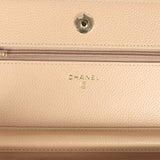 Chanel Wallet On Chain WOC Light Beige Caviar Gold Hardware