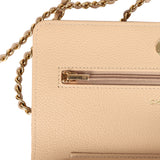 Chanel Wallet On Chain WOC Light Beige Caviar Gold Hardware