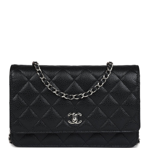 Chanel Wallet On Chain WOC Black Caviar Silver Hardware