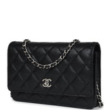 Chanel Wallet On Chain WOC Black Caviar Silver Hardware