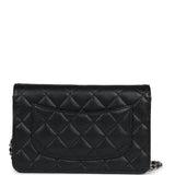 Chanel Wallet On Chain WOC Black Caviar Silver Hardware