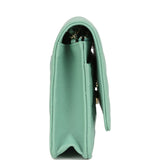 Chanel Wallet On Chain WOC Light Green Caviar Light Gold Hardware