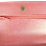 Chanel 19 Wallet On Chain WOC Pink Iridescent Shiny Lambskin Mixed Metal Hardware - Thumbnail View 8