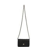 Chanel Wallet On Chain WOC Black Caviar Gold Hardware