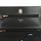 Chanel Wallet On Chain WOC Black Caviar Gold Hardware