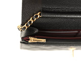 Chanel Wallet On Chain WOC Black Caviar Gold Hardware