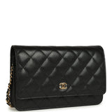 Chanel Wallet On Chain WOC Black Caviar Gold Hardware - Thumbnail View 2