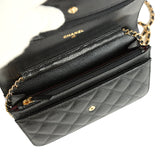 Chanel Wallet On Chain WOC Black Caviar Gold Hardware - Thumbnail View 10