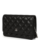 Chanel Wallet On Chain WOC Black Caviar Silver Hardware - Thumbnail View 3