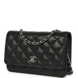 Chanel Wallet On Chain WOC Black Caviar Silver Hardware