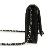 Chanel Wallet On Chain WOC Black Caviar Silver Hardware