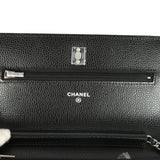 Chanel Wallet On Chain WOC Black Caviar Silver Hardware