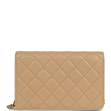 Chanel Wallet On Chain WOC Beige Shiny Caviar Light Gold Hardware