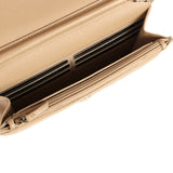 Chanel Wallet On Chain WOC Beige Shiny Caviar Light Gold Hardware