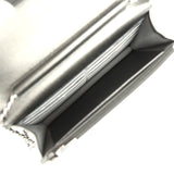 Chanel Wallet On Chain WOC Metallic Grey Lambskin Silver Hardware