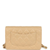 Chanel Wallet On Chain WOC Beige Caviar Gold Hardware