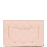 Chanel Wallet On Chain WOC Light Pink Caviar Crystal Light Gold Hardware