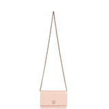 Chanel Wallet On Chain WOC Light Pink Caviar Crystal Light Gold Hardware