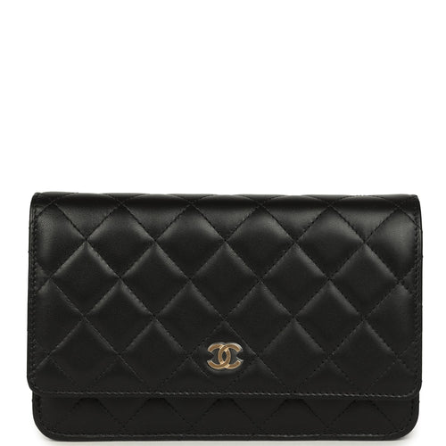 Chanel Wallet On Chain WOC Black Lambskin Gold Hardware