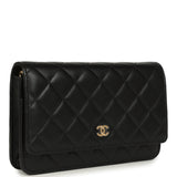 Chanel Wallet On Chain WOC Black Lambskin Gold Hardware