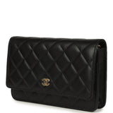 Chanel Wallet On Chain WOC Black Lambskin Gold Hardware