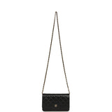 Chanel Wallet On Chain WOC Black Lambskin Gold Hardware