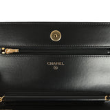 Chanel Wallet On Chain WOC Black Lambskin Gold Hardware
