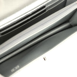 Chanel Top Handle Wallet On Chain WOC Metallic Silver Shiny Caviar Silver Hardware