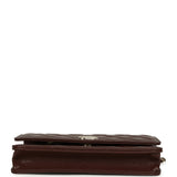 Chanel Wallet On Chain WOC Dark Brown Caviar Light Gold Hardware