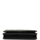 Chanel Wallet On Chain WOC Black Lambskin Silver Hardware