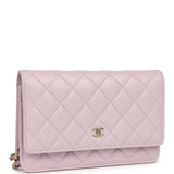 Chanel Wallet On Chain WOC Lilac Shiny Caviar Light Gold Hardware