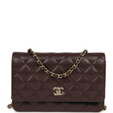 Chanel Wallet On Chain WOC Dark Brown Caviar Gold Hardware - Thumbnail View 1