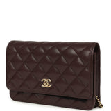 Chanel Wallet On Chain WOC Dark Brown Caviar Gold Hardware - Thumbnail View 5