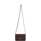 Chanel Wallet On Chain WOC Dark Brown Caviar Gold Hardware - Thumbnail View 7