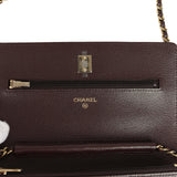 Chanel Wallet On Chain WOC Dark Brown Caviar Gold Hardware - Thumbnail View 8