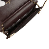 Chanel Wallet On Chain WOC Dark Brown Caviar Gold Hardware - Thumbnail View 9
