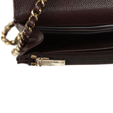 Chanel Wallet On Chain WOC Dark Brown Caviar Gold Hardware - Thumbnail View 10