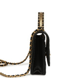 Chanel Top Handle Wallet On Chain WOC Black Shiny Caviar Brushed Gold Hardware - Thumbnail View 3