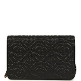 Chanel Camellia Wallet On Chain WOC Black Shiny Caviar Gold Hardware