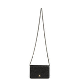 Chanel Camellia Wallet On Chain WOC Black Shiny Caviar Gold Hardware