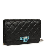 Chanel Wallet On Chain WOC Black Lambskin Light Gold Hardware - Thumbnail View 2