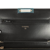 Chanel Wallet On Chain WOC Black Lambskin Light Gold Hardware - Thumbnail View 9