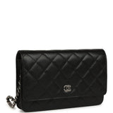 Chanel Wallet On Chain WOC Black Caviar Silver Hardware - Thumbnail View 2