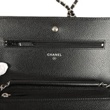 Chanel Wallet On Chain WOC Black Caviar Silver Hardware - Thumbnail View 8