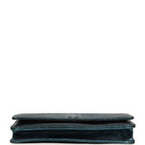 Pre-owned Chanel Wallet On Chain WOC Metallic Blue Lizard Ruthenium Hardware - Thumbnail View 6